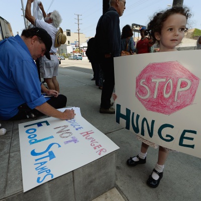 Child protesting for SNAP | Getty Images, Kevork Djansezian