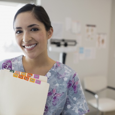 Latina health care worker, Getty Images | Hero Images