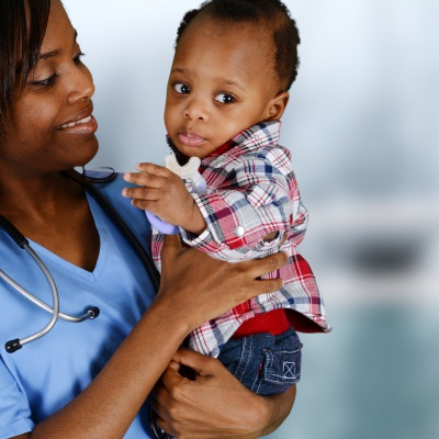 Nurse with child