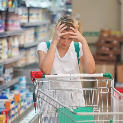 Woman shopping frustrated Igor Vershinsky