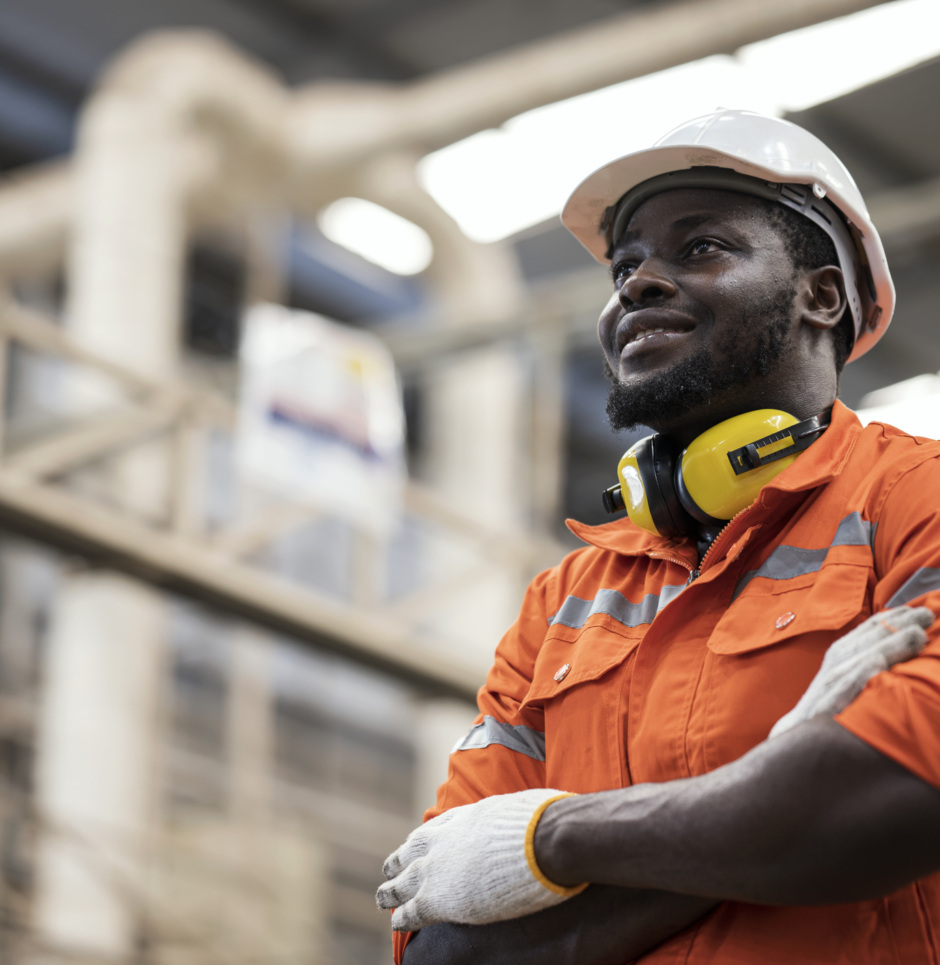 A man working in engineering field looking hopeful. Source: Getty, Nitat Termmee