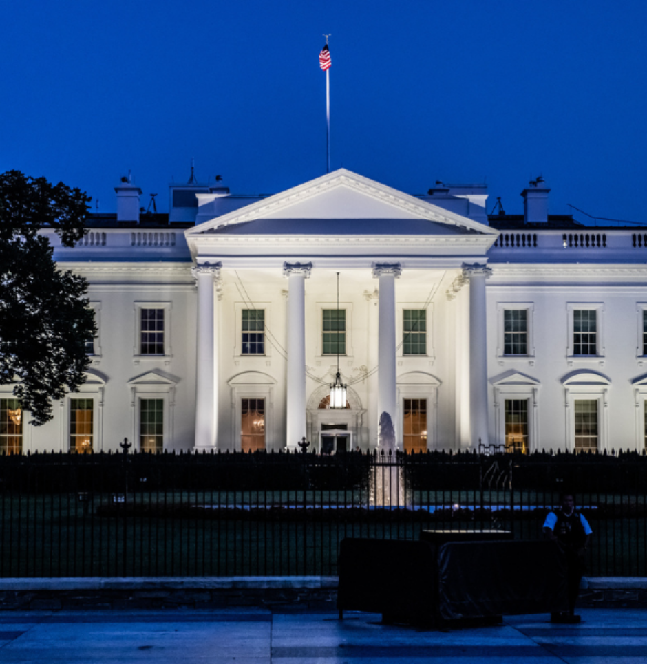 The White House exterior.